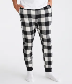 Aeropostale Mens' Buffalo Plaid Sleep Joggers - White - Size S - Cotton - Teen Fashion & Clothing Cream Aeropostale