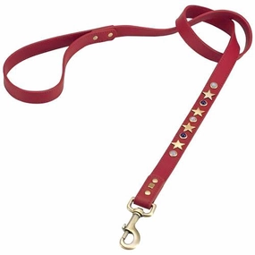 American Red Leather Dog Leash dog mobility,outdoor pet aid