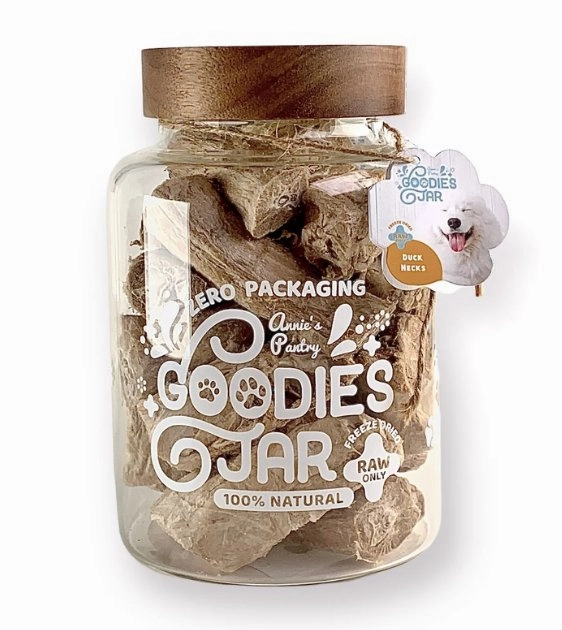 Annie's Pantry Goodies Jars Freeze-Dried Dog Treats (Duck Necks) freeze-dried dog food,lightweight pet food