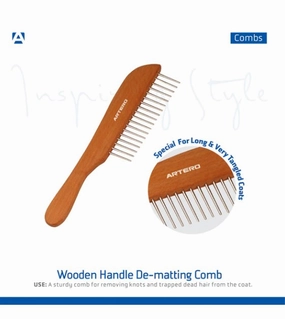 Artero De-Matting Comb with Wooden Handle For Dogs & Cats (22cm) [P223] interactive dog toy,tech pet toy