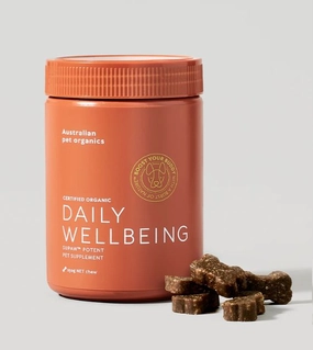 Australian pet organics (Daily Wellbeing Vitamin Chew) Certified Organic Supplements for Dogs dog oral care,pet dental