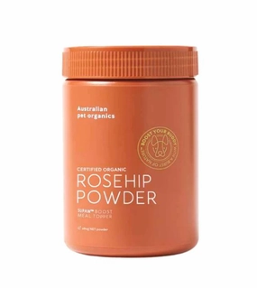 Australian pet organics (Rose Hip Powder) Certified Organic Meal Topper for Dogs dog oral care,pet dental