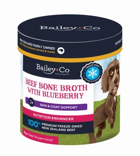 Bailey Co New Zealand Beef Bone Broth With Blueberry (Skin & Coat Support)