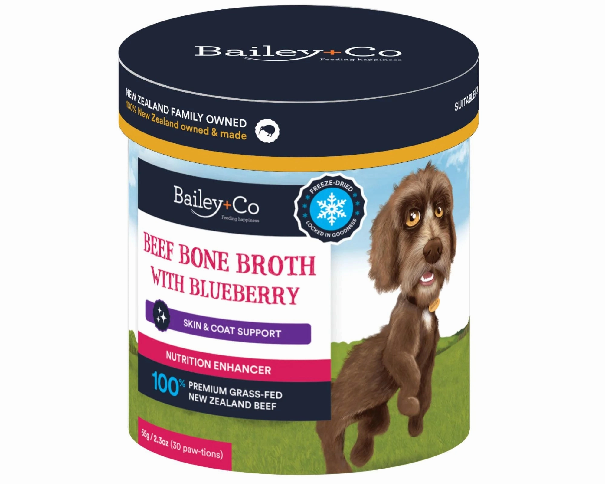 Bailey Co New Zealand Beef Bone Broth With Blueberry (Skin & Coat Support)