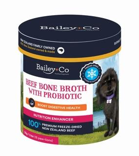 Bailey Co New Zealand Beef Bone Broth With Probiotic (Digestive Health) dog leash,walking strap