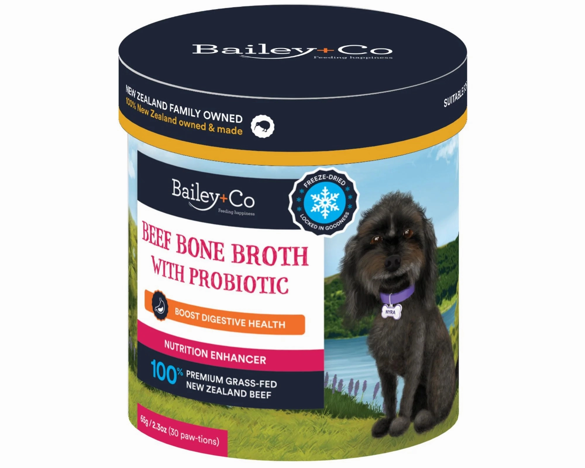 Bailey Co New Zealand Beef Bone Broth With Probiotic (Digestive Health)
