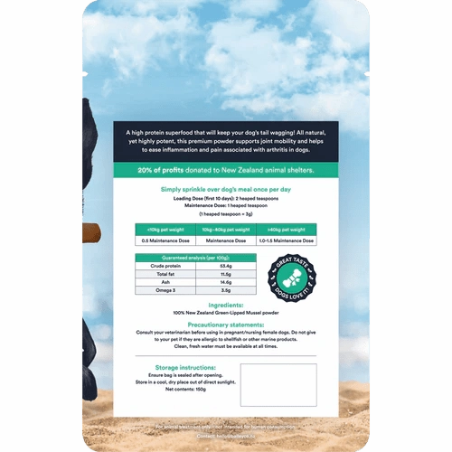 Bailey Co New Zealand Freeze Dried Advanced Joint Supplement (Green-Lipped Mussel Powder)