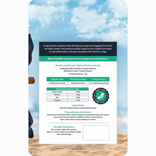Bailey Co New Zealand Freeze Dried Advanced Joint Supplement (Green-Lipped Mussel Powder)