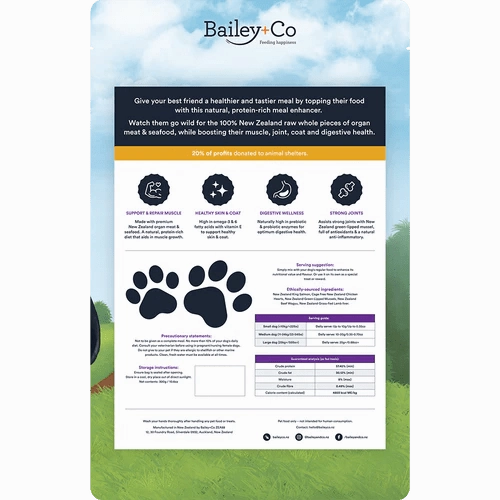 Bailey Co New Zealand Freeze Dried Meal Enhancer (Mixed Protein)