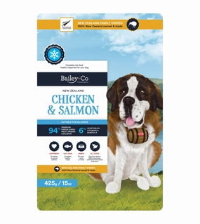 Bailey Co New Zealand Freeze Dried Raw Dog Food (Chicken & Salmon) freeze-dried dog food,lightweight pet food