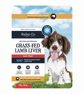 Bailey Co New Zealand Freeze Dried Raw Dog Treat (Grass-Fed Lamb Liver) freeze-dried dog food,lightweight pet food