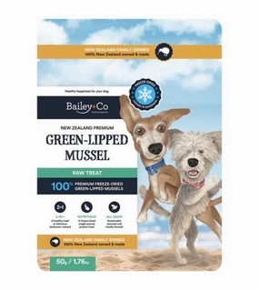 Bailey Co New Zealand Freeze Dried Raw Dog Treat (Green-Lipped Mussel) dog hygiene,clean pet