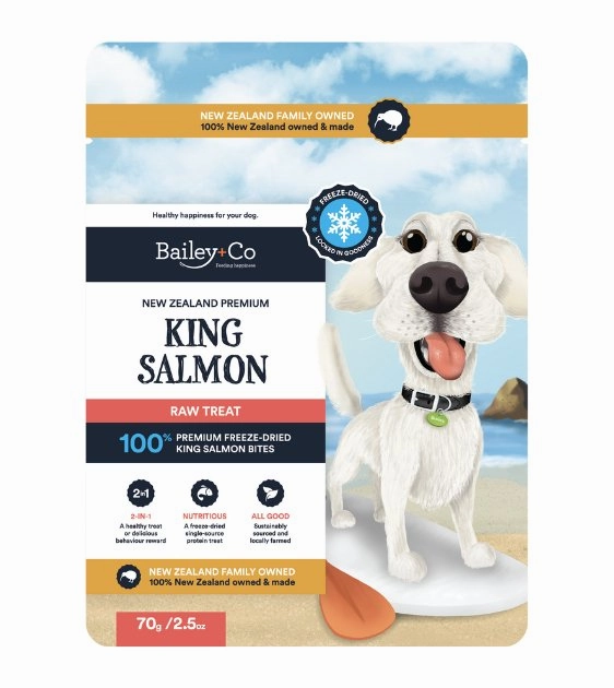Bailey Co New Zealand Freeze Dried Raw Dog Treat (King Salmon) dog hygiene,clean pet