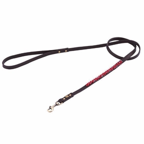 Bamboo Coral Mini Beaded Dog Leash dog mobility,outdoor pet aid