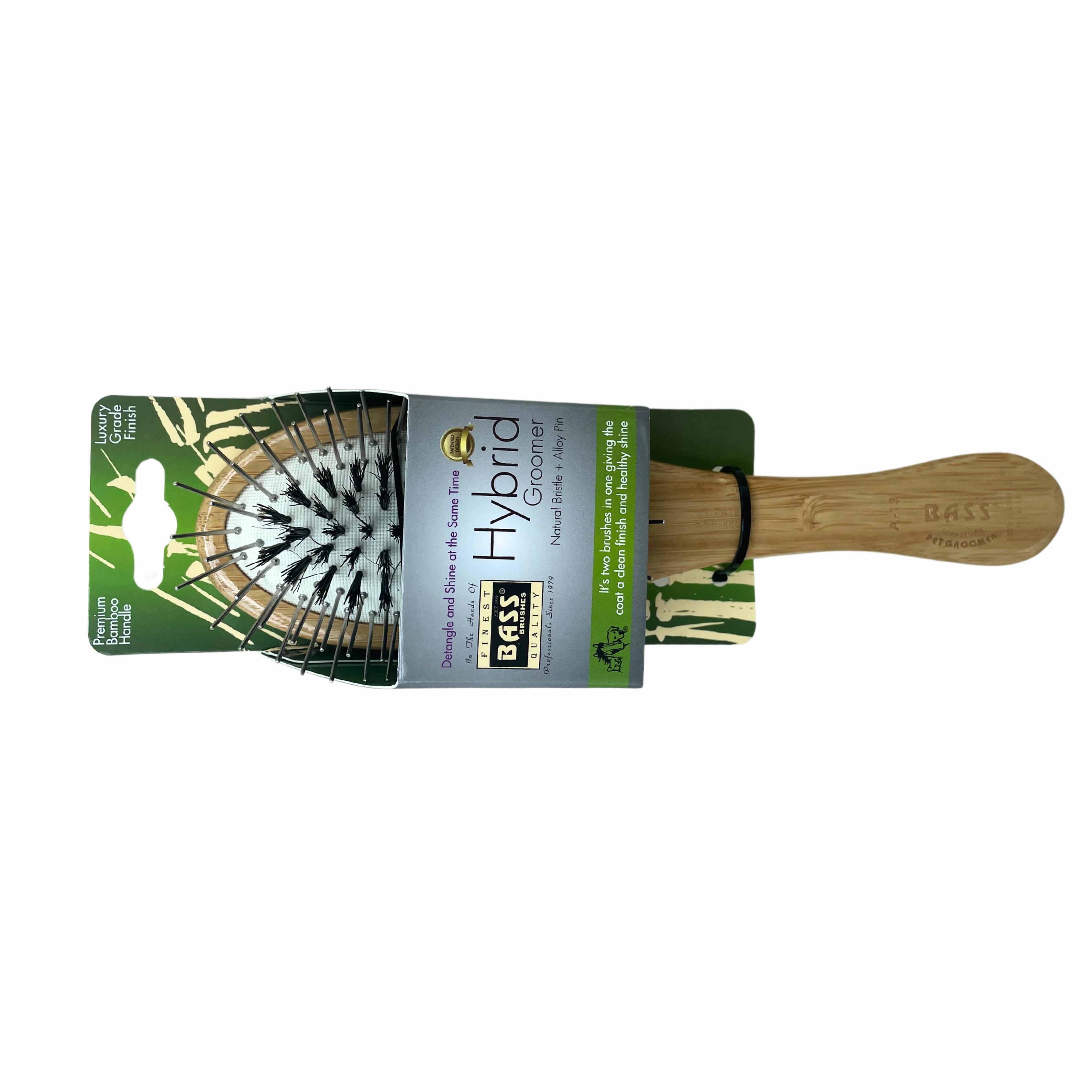 Bass Hybrid Groomer Pet Brush (Striped/ Non-Striped Finish)