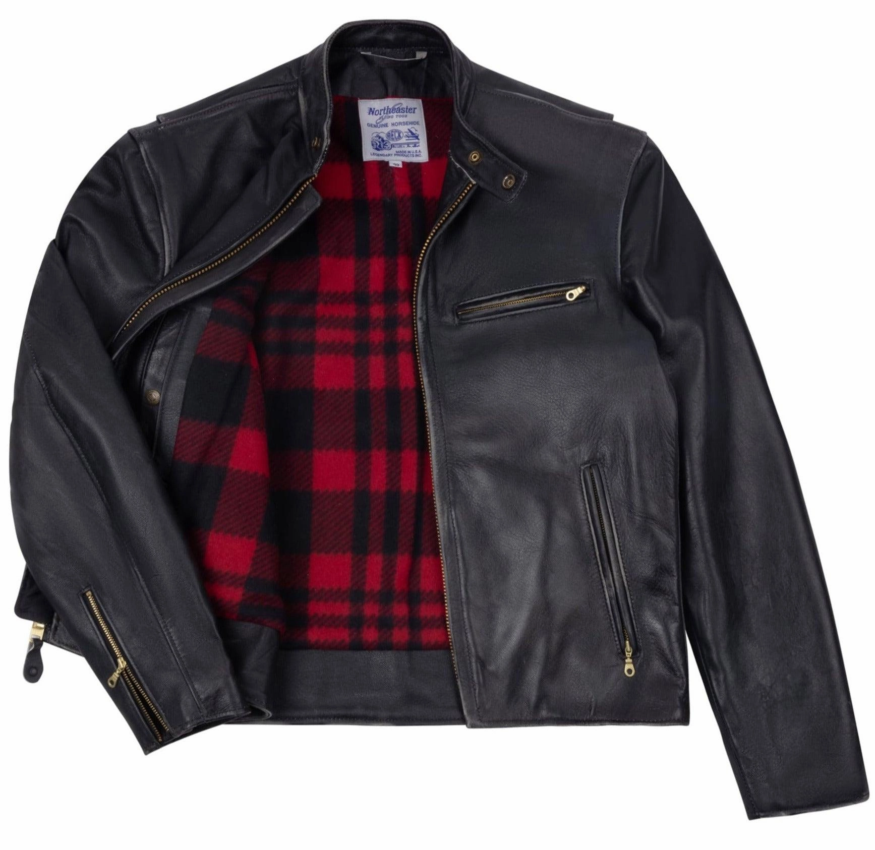BECK® 666 Distressed Horsehide Leather Motorcycle Jacket