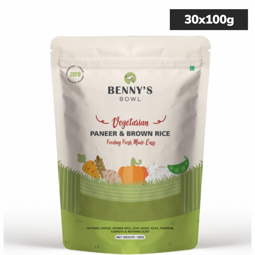 Bennys Bowl Paneer and Brown Rice Dog Fresh and Wet Food