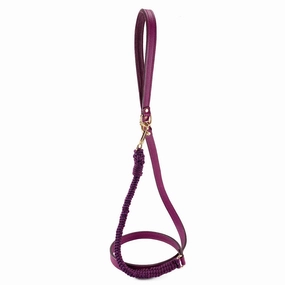 Beverly Classic Leather And Macrame Dog Leash Amethyst dog mobility,outdoor pet aid