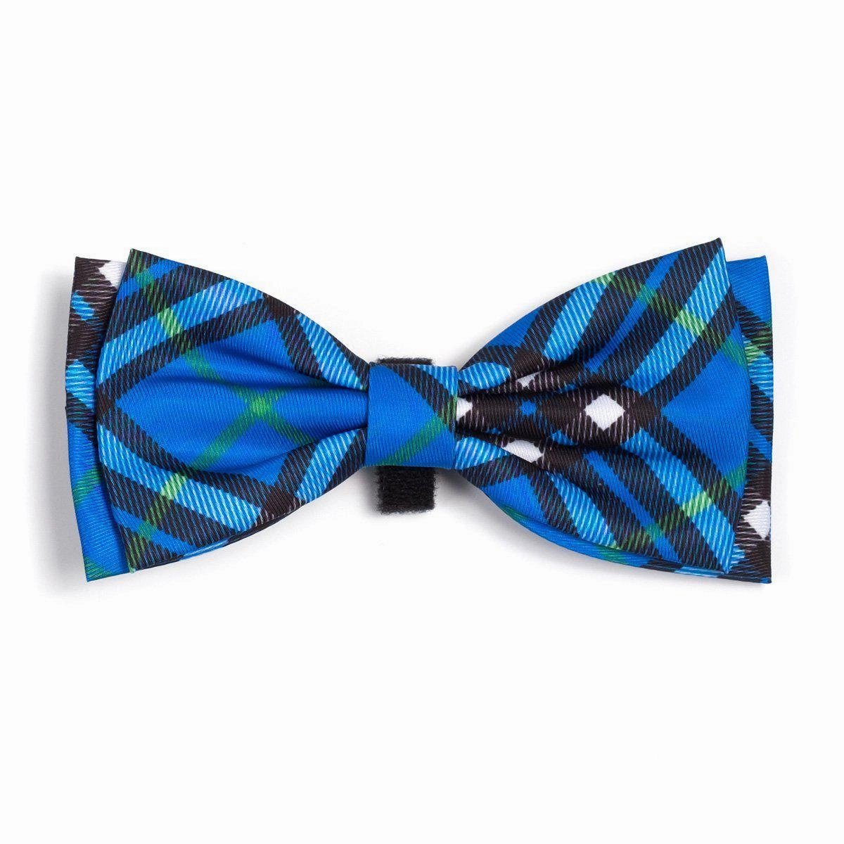 Bias Plaid Blue Dog Bow Tie dog collar accessory,collar decor
