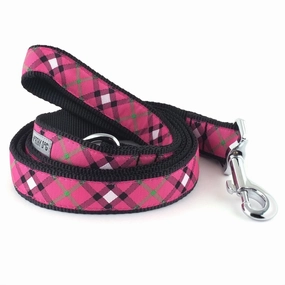 Bias Plaid Dog Leash Hot Pink dog mixer,pet meal booster