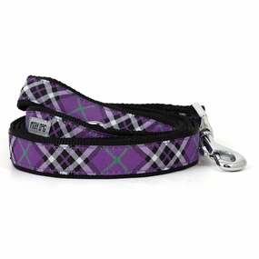 Bias Plaid Dog Leash Purple dog mixer,pet meal booster