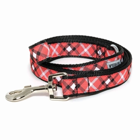 Bias Plaid Dog Leash Red dog mixer,pet meal booster