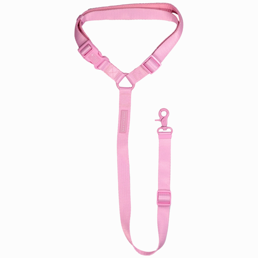 Big & Little Dog Premium Car Headrest Restraint - Pink dog travel gear,pet travel