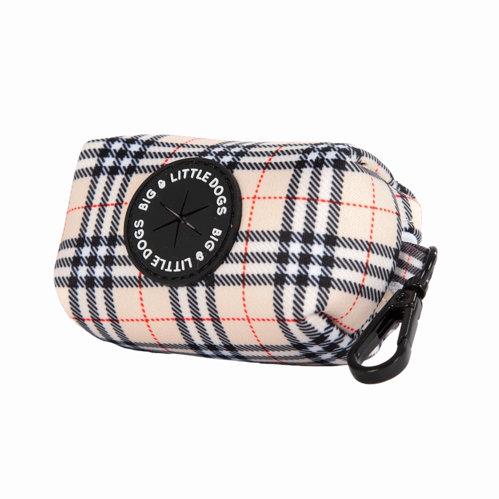 Big & Little Dogs Poop Bag Holder: Nova Plaid dog travel gear,pet travel