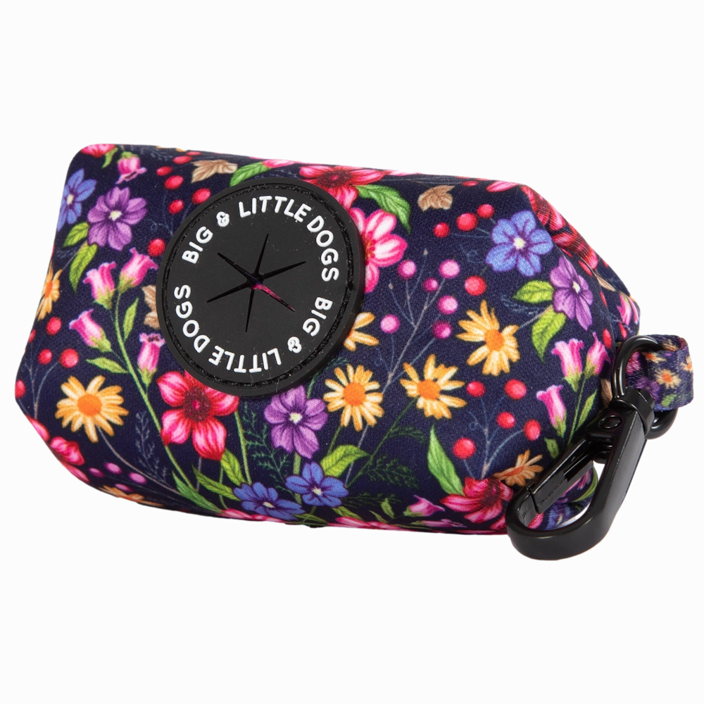 Big & Little Dogs Poop Bag Holder: Petal Paradise dog travel gear,pet travel