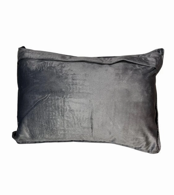 Big Borky Dog Head Pillow (Cloudy Grey)