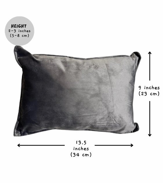 Big Borky Dog Head Pillow (Cloudy Grey)