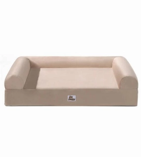 Big Borky Washable Dog Bedsheet - Headrest Version (Creamy Latte) dog bed,pet blanket