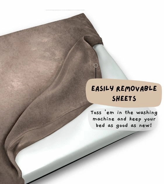 Big Borky Washable Dog Bedsheet - Mattress Version (Choco Brown)