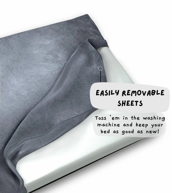 Big Borky Washable Dog Bedsheet - Mattress Version (Cloudy Grey)