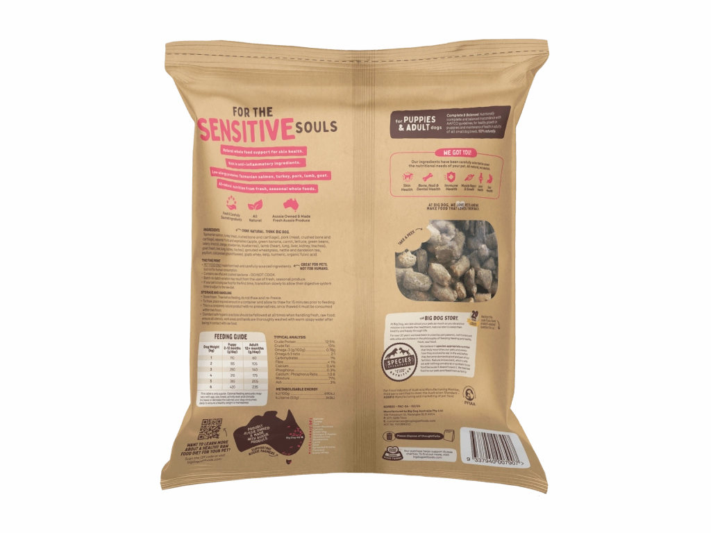 Big Dog Barf Raw Dog Food (Sensitive Skin Raw Bites)