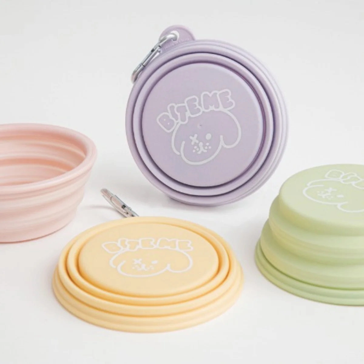 Bite Me - Pastel Foldable Travel Bowl dog supplements,home vitamins