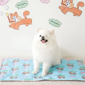 Bite Me X Scooty Studio - Cooling Mat (Blue Squirrel) dog supplements,home vitamins
