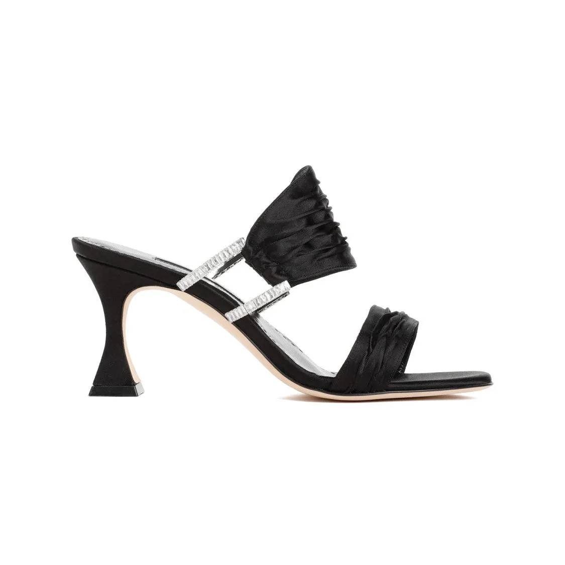 Black Satin Chinap Sandal Shoes_Manolo-Blahnik