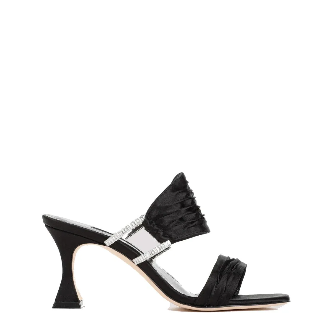 Black Satin Chinap Sandal Shoes_Manolo-Blahnik