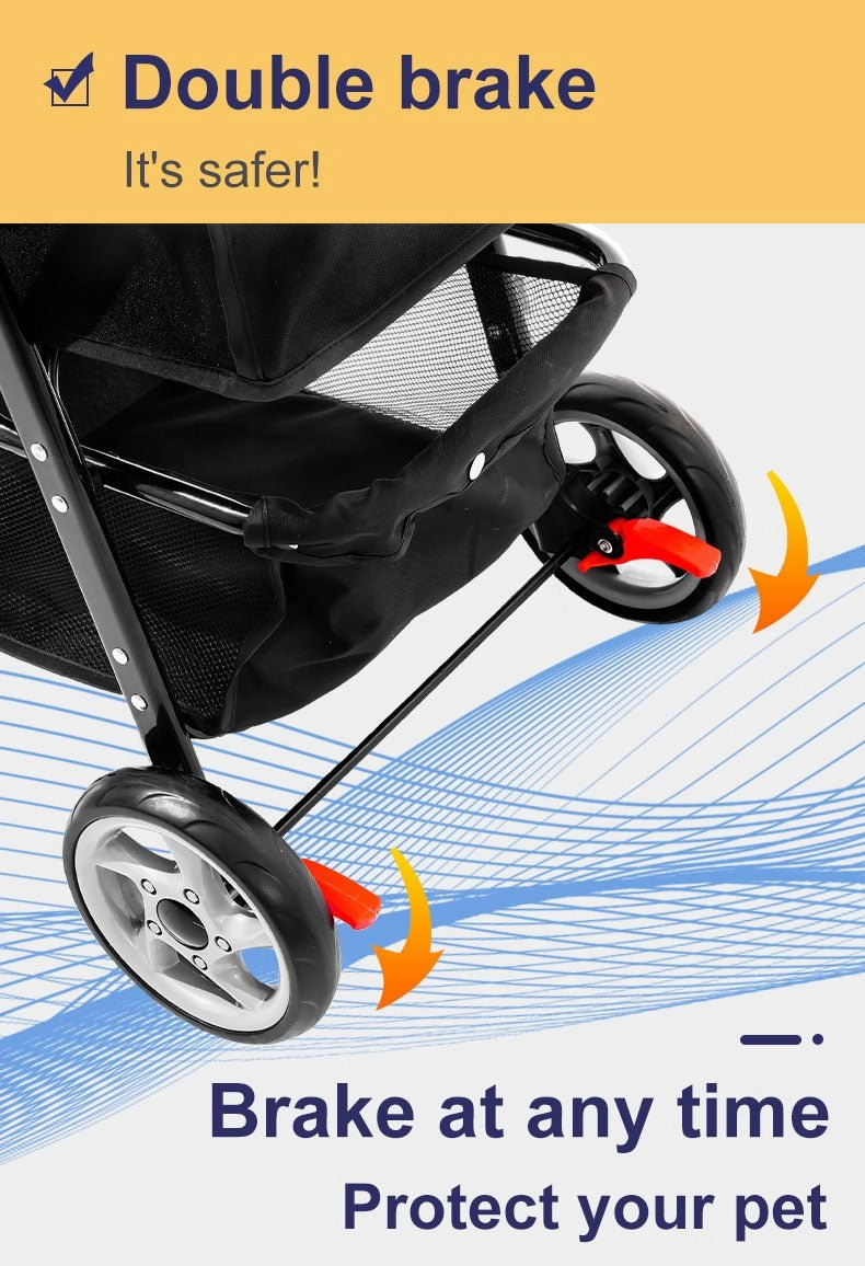 BNDC 102 Pram & Stroller For Dogs & Cats (Black)