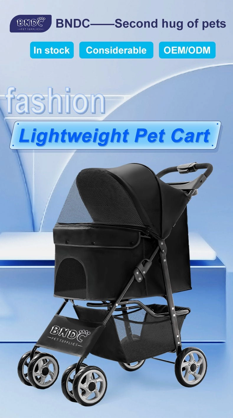 BNDC 102 Pram & Stroller For Dogs & Cats (Black)