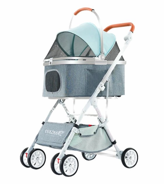 BNDC 103 Pram & Stroller For Dogs & Cats (Mint Green) dog nutrition,healthy dog food