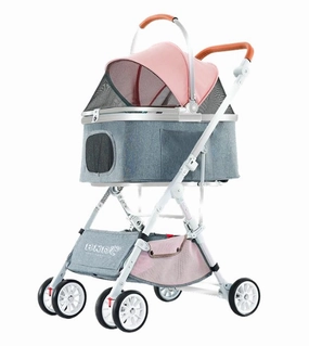 BNDC 103 Pram & Stroller For Dogs & Cats (Pink) dog nutrition,healthy dog food