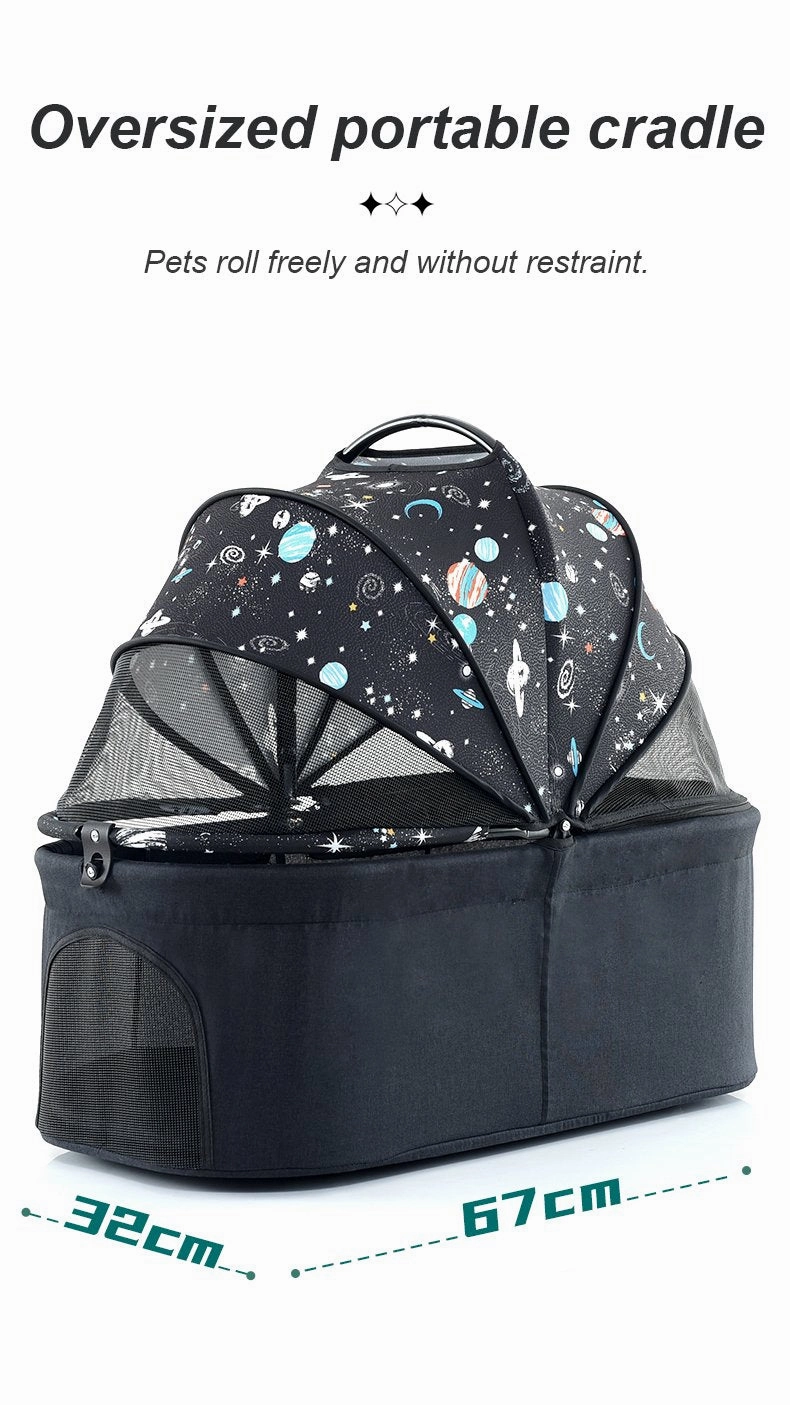 BNDC 107 Pram & Stroller For Dogs & Cats (Sky)