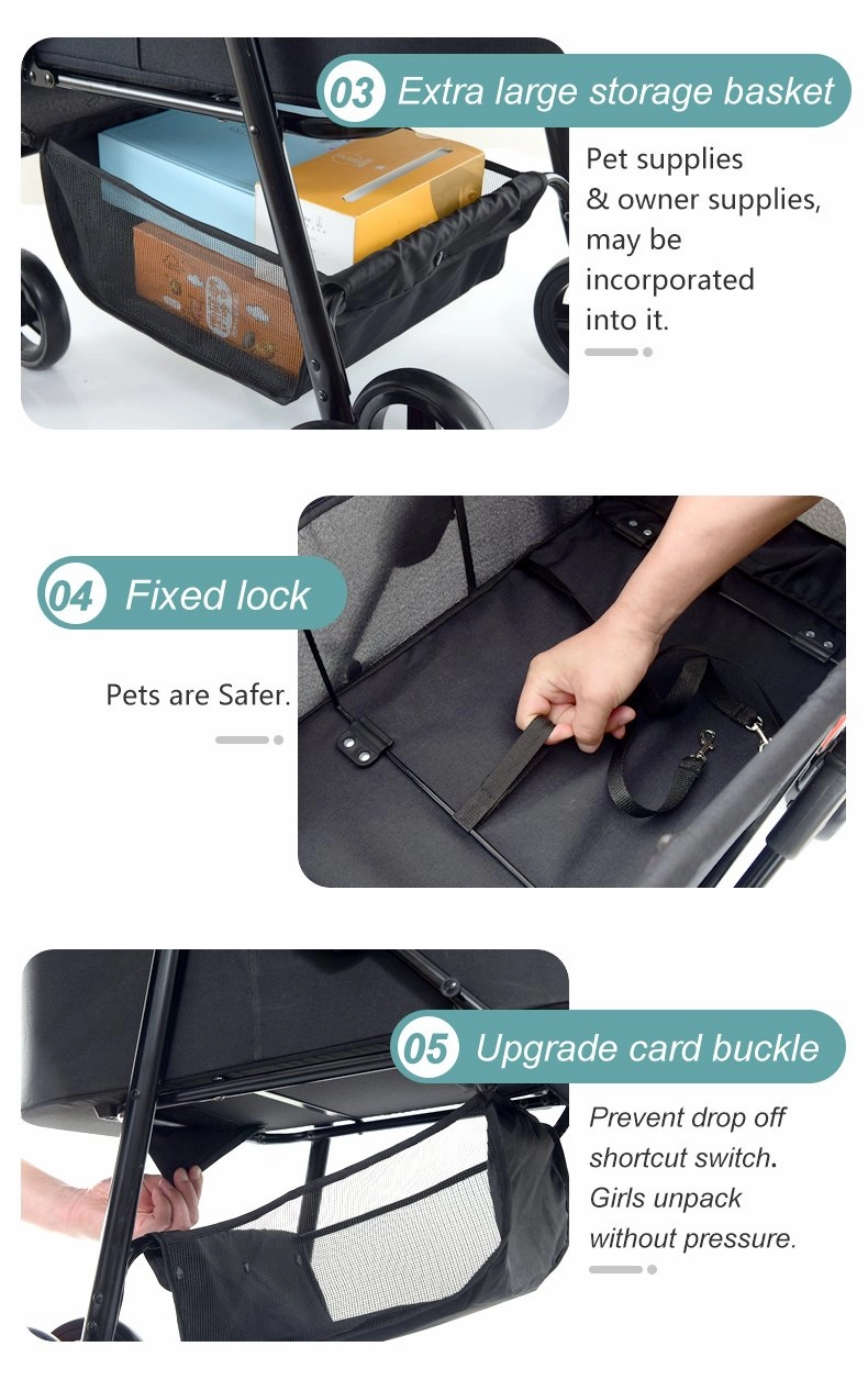 BNDC 107 Pram & Stroller For Dogs & Cats (Sky)
