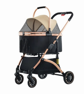 BNDC 301 Pram & Stroller For Dogs & Cats (Khaki)