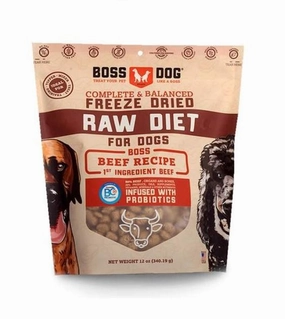 Boss Dog Complete & Balanced Freeze Dried Raw Diet (Beef) freeze-dried dog food,lightweight pet food
