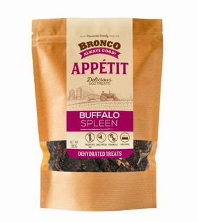Bronco Apptit Dehydrated Dog Treats (Buffalo Spleen) air-dried dog food,dehydrated dog food