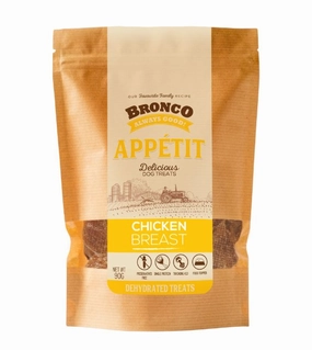Bronco Apptit Dehydrated Dog Treats (Chicken Breast) air-dried dog food,dehydrated dog food