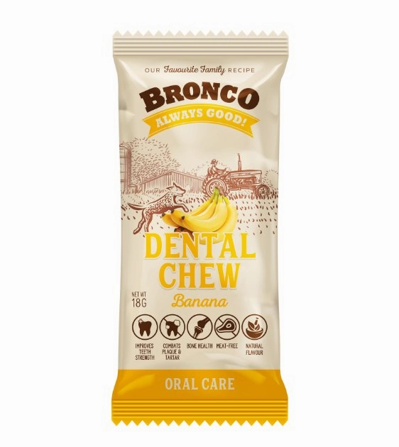 Bronco Dental Dog Chew (Banana) dog hygiene,clean pet
